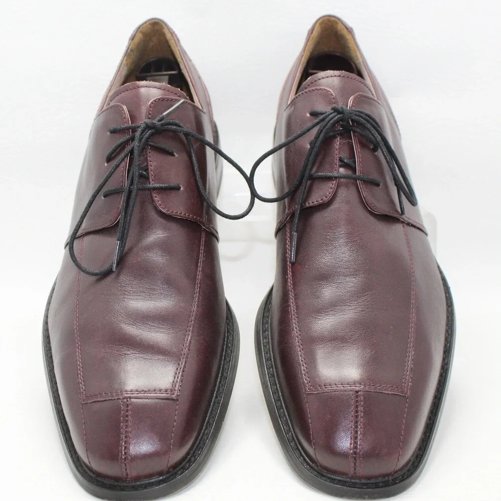 Florsheim Ashlin Burgundy Leather Split‎ Toe Derby Dress Shoes Mens 12D